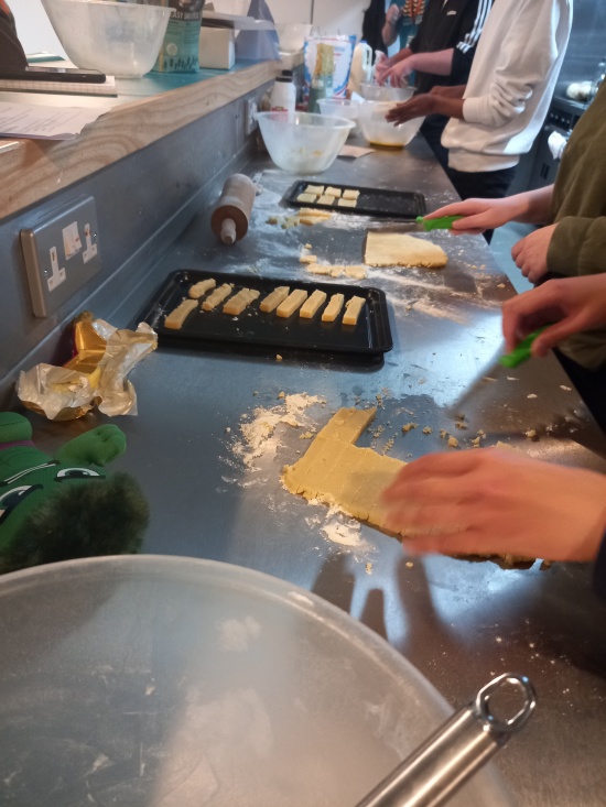 cupcakes done- now we're making short bread!